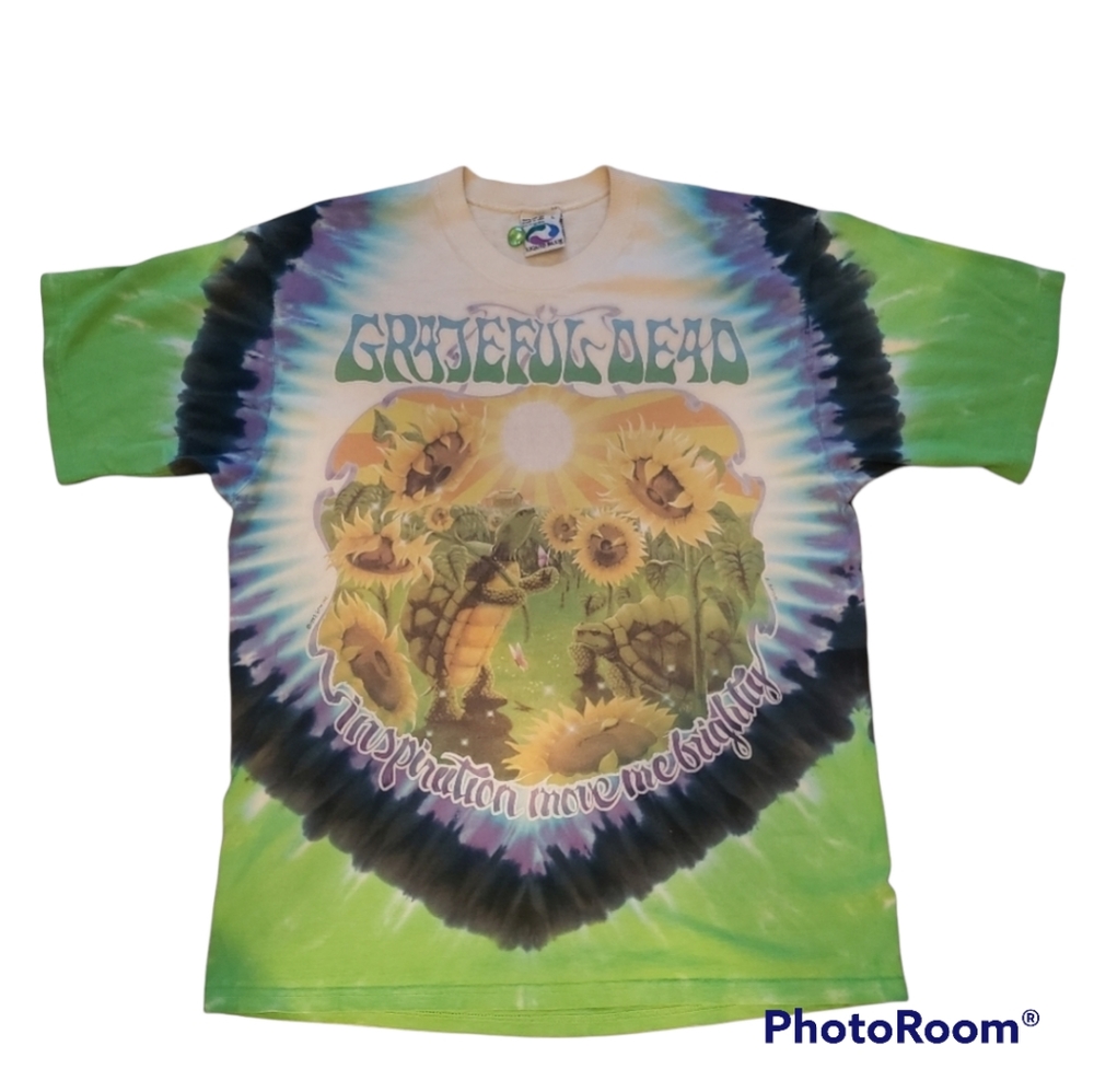 Grateful Dead 1995 RARE Liquid Blue Turtle 1995 Tour Tshirt XL